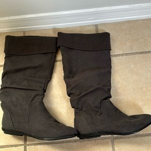 Rampage gray tall, fabric, 8 1/2 boot